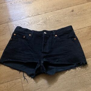 Levi's Black Jean Shorts for Women